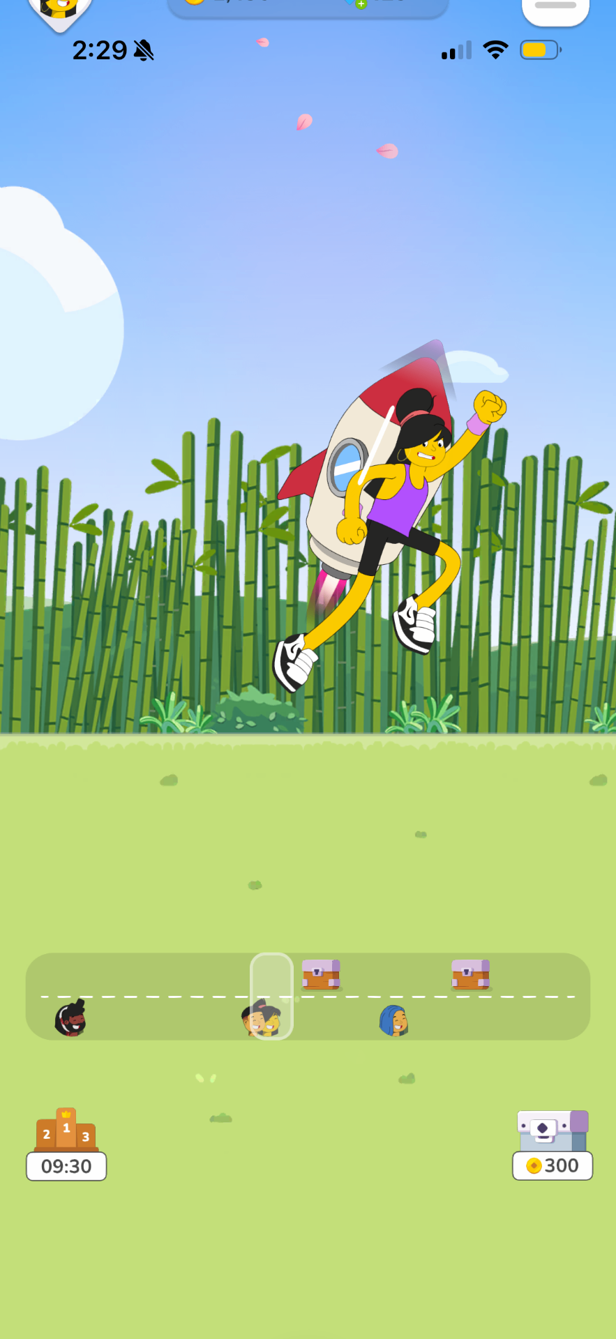 Go Steps Daily power-ups screen
